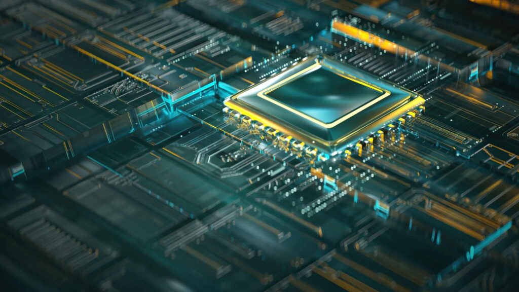 Ilustração realista de microchip de um processador quântico (Crédito da imagem: Getty Images/ Canva Pro)