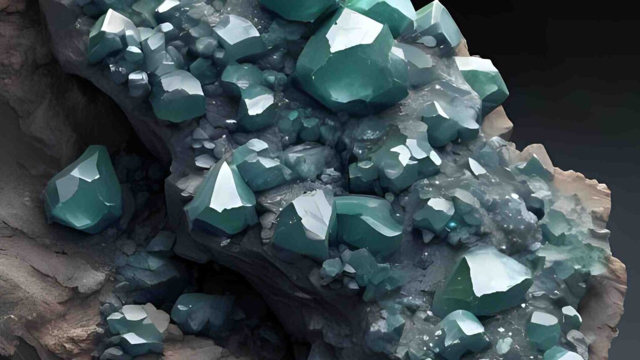 Ilustração do mineral melcherita (Crédito da imagem: Canva Pro/ Gerada com IA)