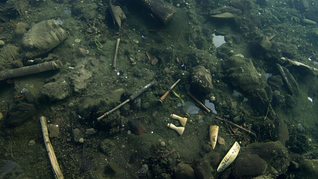 Vestígios antigos revelam vida à beira do mar (Imagem: Canva Pro / Gerada por IA)