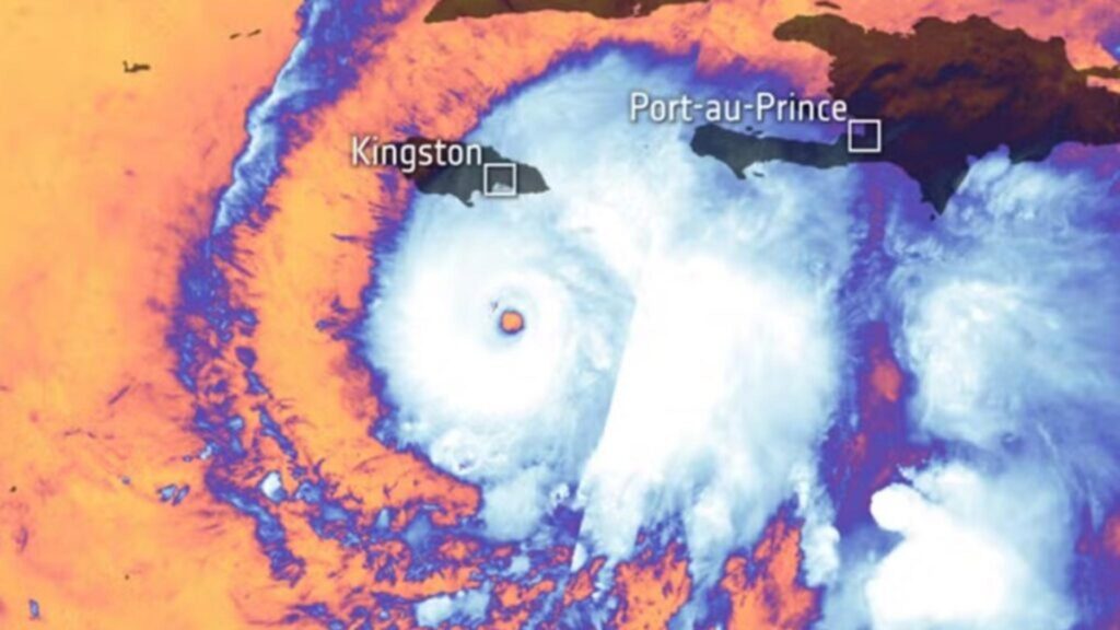 Furacão Melissa: satélite revela poder devastador no Caribe (Imagem: Copernicus Data/ESA)
