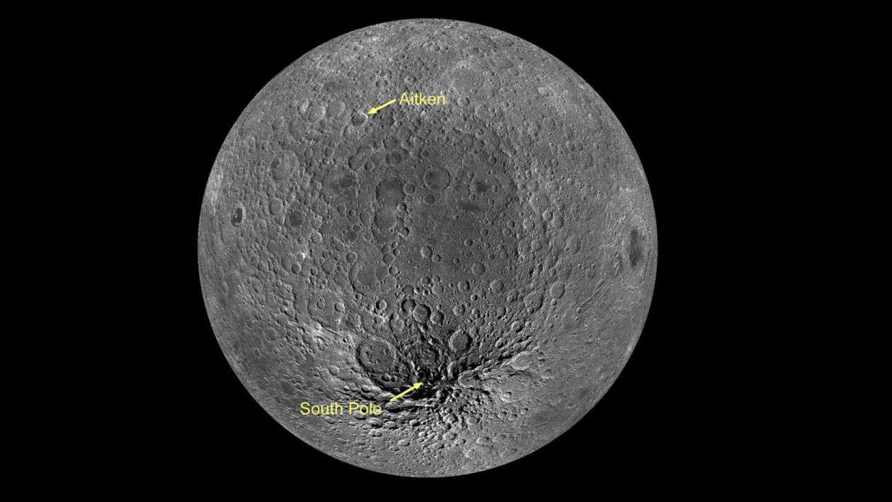 Maior cratera da Lua revela KREEP e segredos do passado lunar (Imagem: NASA/GSFC/Arizona State University)