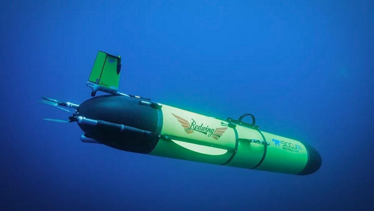 Robô Redwing parte para missão histórica de circunavegação submarina (Imagem: Divulgação/ Teledyne Marine)