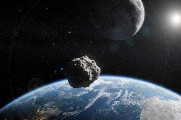 Asteroide 2025 PN7 acompanha a Terra há seis décadas no espaço (Imagem: Gerada por IA/ Gemini)