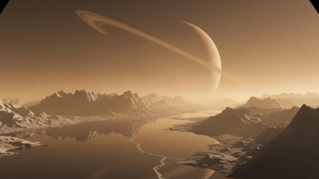 Mistura improvável em Titã pode mudar a busca por vida no cosmos (Imagem: Gerada por IA/ Gemini)