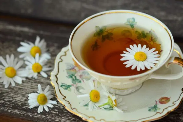 Chá de camomila: relaxa e protege o fígado naturalmente. (Foto: Pixabay via Canva)