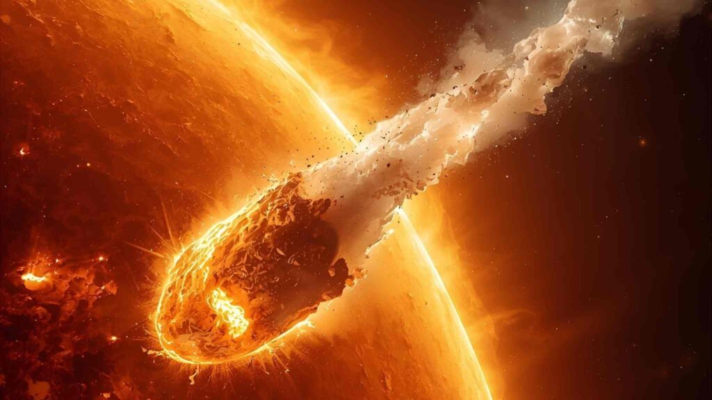 Cometa 3I/ATLAS se aproxima do Sol e desperta teorias fascinantes (Imagem: Gerado por IA/ Canva Pro)
