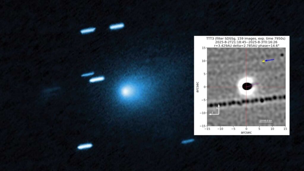 Jato do cometa interestelar revela atividade natural surpreendente (Imagem: Hubble/NASA)