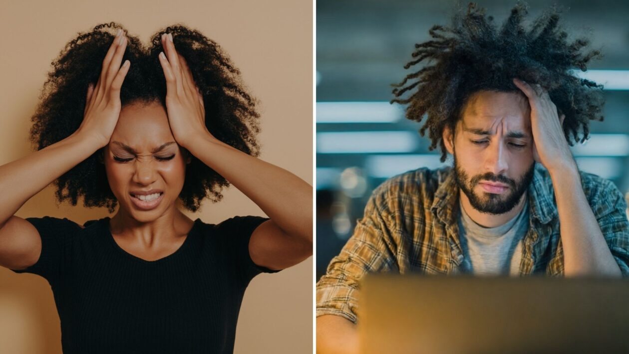 Estresse afeta cada pessoa de forma diferente. (Foto: VK Studio e Hand made font via Canva)