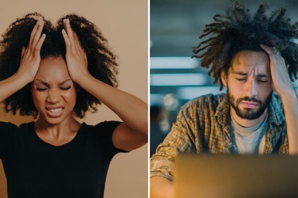 Estresse afeta cada pessoa de forma diferente. (Foto: VK Studio e Hand made font via Canva)