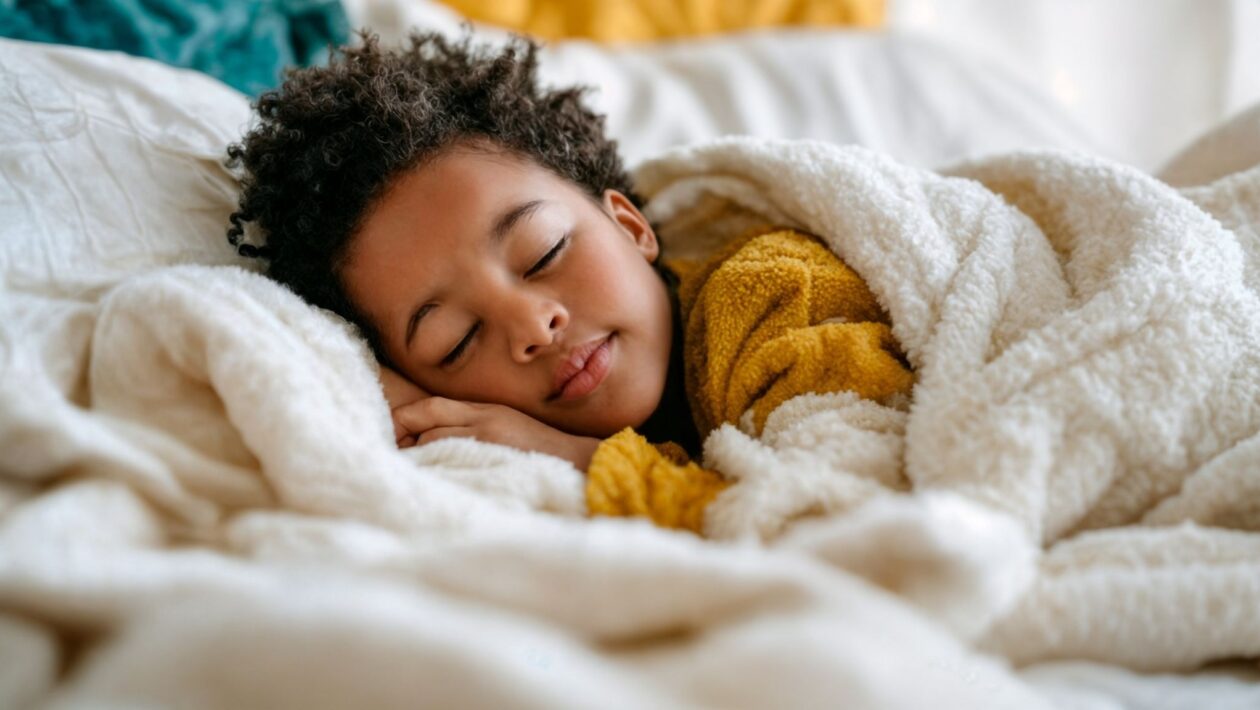 Luz fraca ajuda as crianças a dormirem melhor. (Foto: Hand made font via Canva)