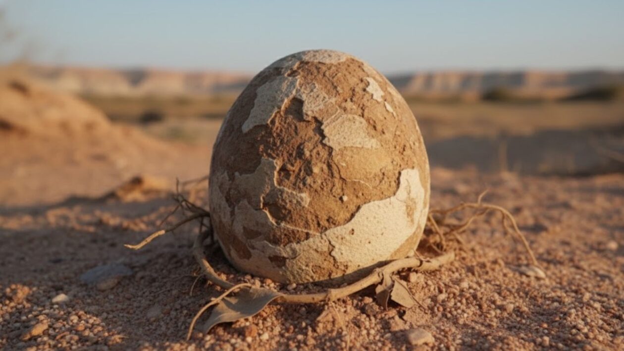 Ovo fossilizado intacto pode revelar evolução das aves. (Foto: Gerada por IA via Gemini)