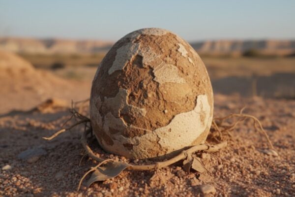Ovo fossilizado intacto pode revelar evolução das aves. (Foto: Gerada por IA via Gemini)