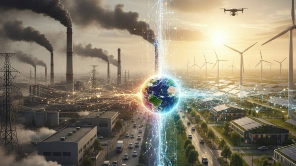 Financiamento e reflorestamento avançam, mas fósseis ficam fora do acordo. (Imagem: Gerada por IA/ Gemini)