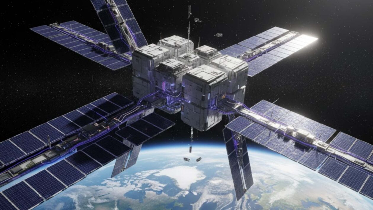 Data centers no espaço prometem energia solar constante para IA (Imagem Gerada por IA Gemini)