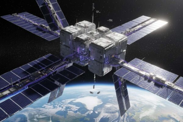 Data centers no espaço prometem energia solar constante para IA (Imagem Gerada por IA Gemini)