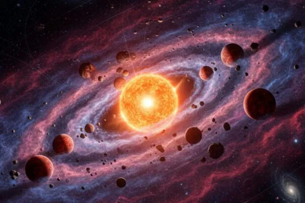 Disco estelar mostra possíveis sinais de mundos em formação (Imagem: Gerada por IA/ Gemini)