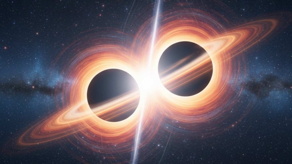 LIGO detecta onda recorde e valida teorema da área dos buracos negros (Imagem: Gerada por IA/ Gemini)