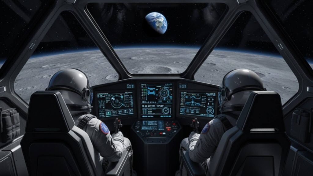 Novo plano da Starship reforça disputa na corrida lunar moderna (Imagem: Gerada por IA/ Gemini)
