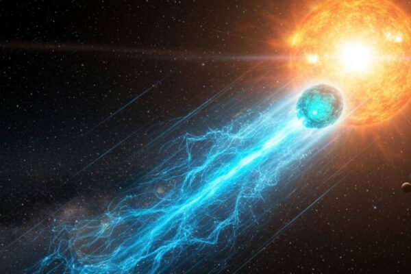 Nova análise explica aceleração extra do cometa 3I/ATLAS sem mistério (Imagem: Gerada por IA/ Gemini)