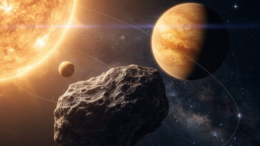 Objeto oculto perto do Sol revela falhas no monitoramento de NEOs (Imagem: Gerada por IA/ Gemini)
