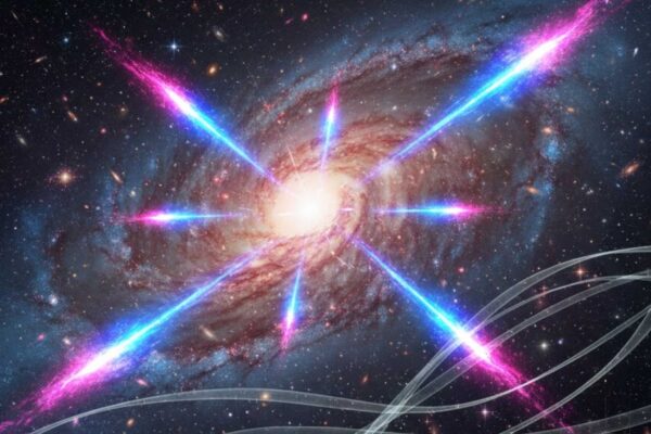 Telescópio chinês registra 155 rajadas da FRB 20240114A (Imagem: Gerada por IA/ Gemini)