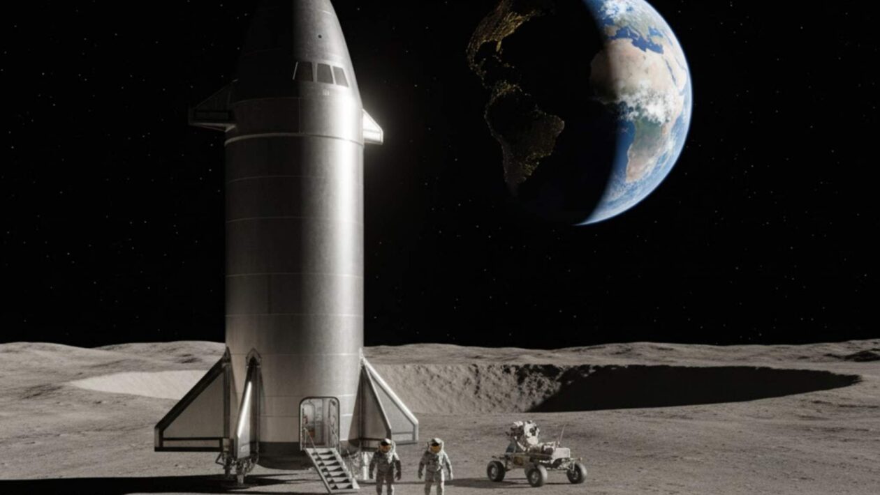 Starship enfrenta atrasos e retorno lunar pode ser adiado para 2028 (Imagem: Gerada por IA/ Gemini)