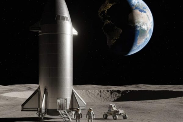 Starship enfrenta atrasos e retorno lunar pode ser adiado para 2028 (Imagem: Gerada por IA/ Gemini)