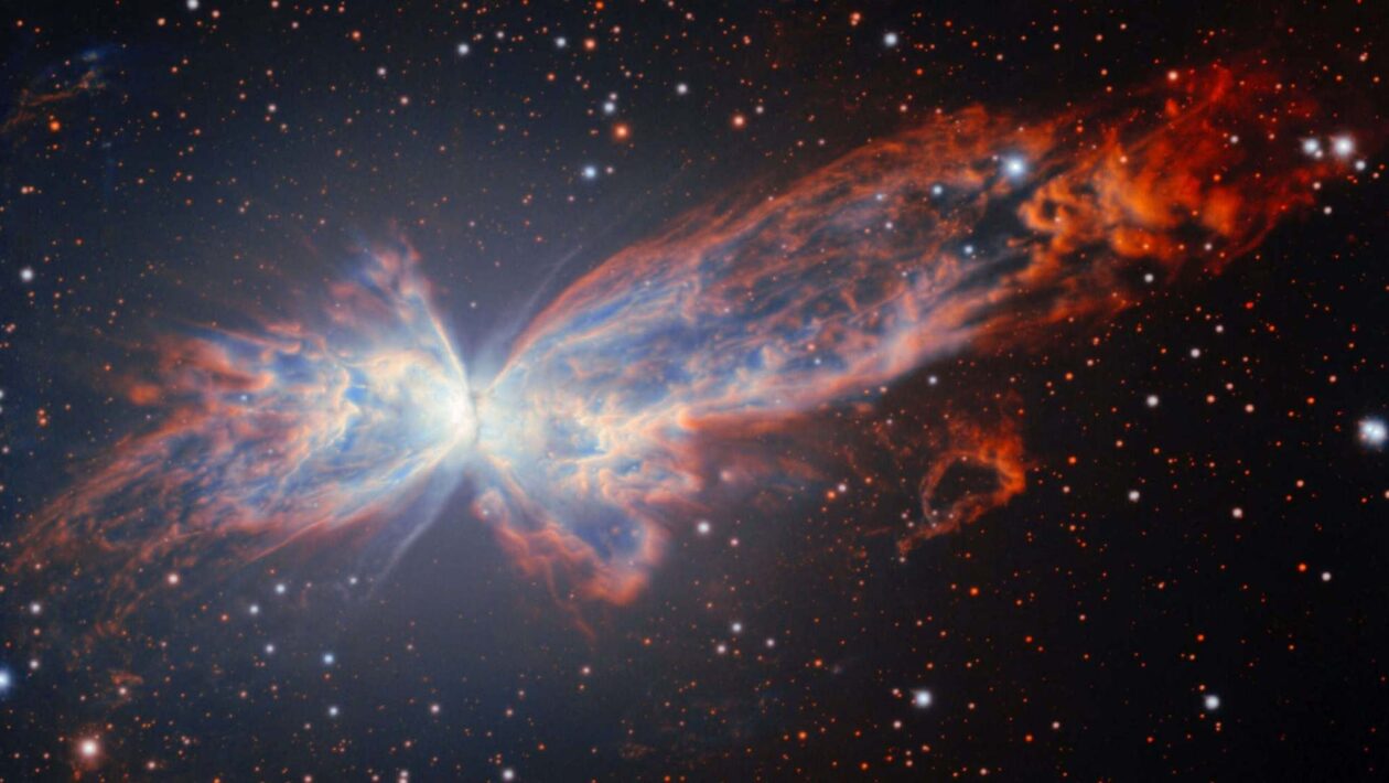 Nebulosa Borboleta exibe asas de gás brilhante no espaço profundo (Imagem: NSF NOIRLab)
