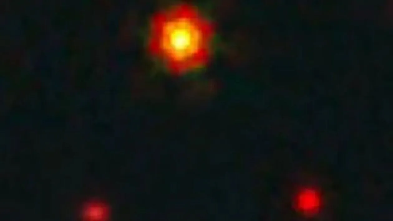 James Webb revela ponto vermelho que esconde buraco negro supermassivo (Imagem: NASA, ESA, CSA)