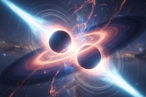 Buracos negros massivos desafiam a física e revelam segredos cósmicos (Imagem: Gerada por IA/ Gemini)
