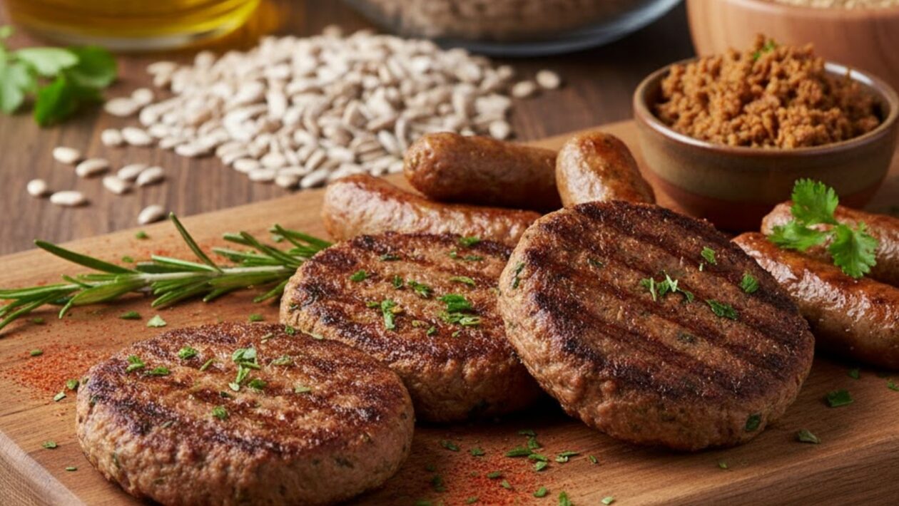 Semente de girassol vira base para nova proteína vegetal. (Foto: Gerada por IA via Gemini)