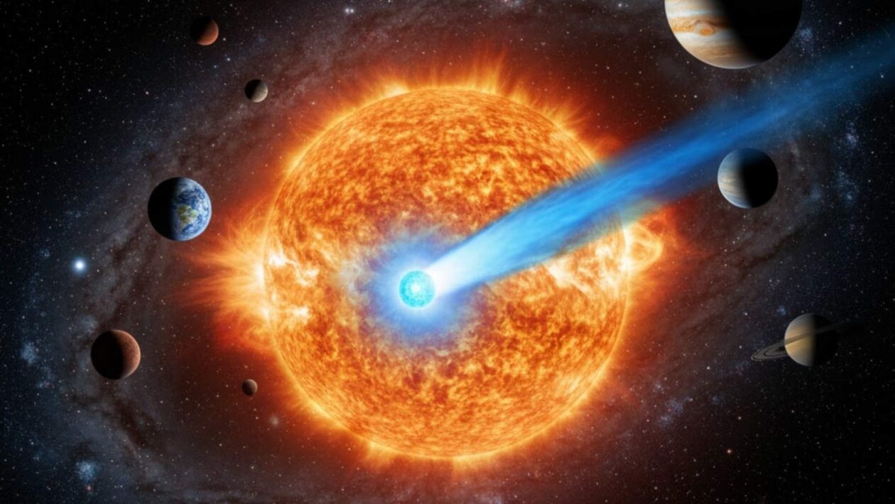 Raios cósmicos transformam 3I/ATLAS e escondem origem do cometa. (Imagem: Gerada por IA/ Gemini)