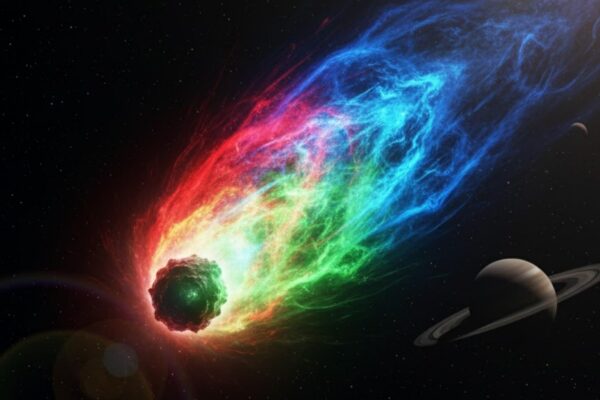Cometa 3I/Atlas muda cores e brilho surpreende cientistas (Imagem: Gerada por IA/ Gemini)