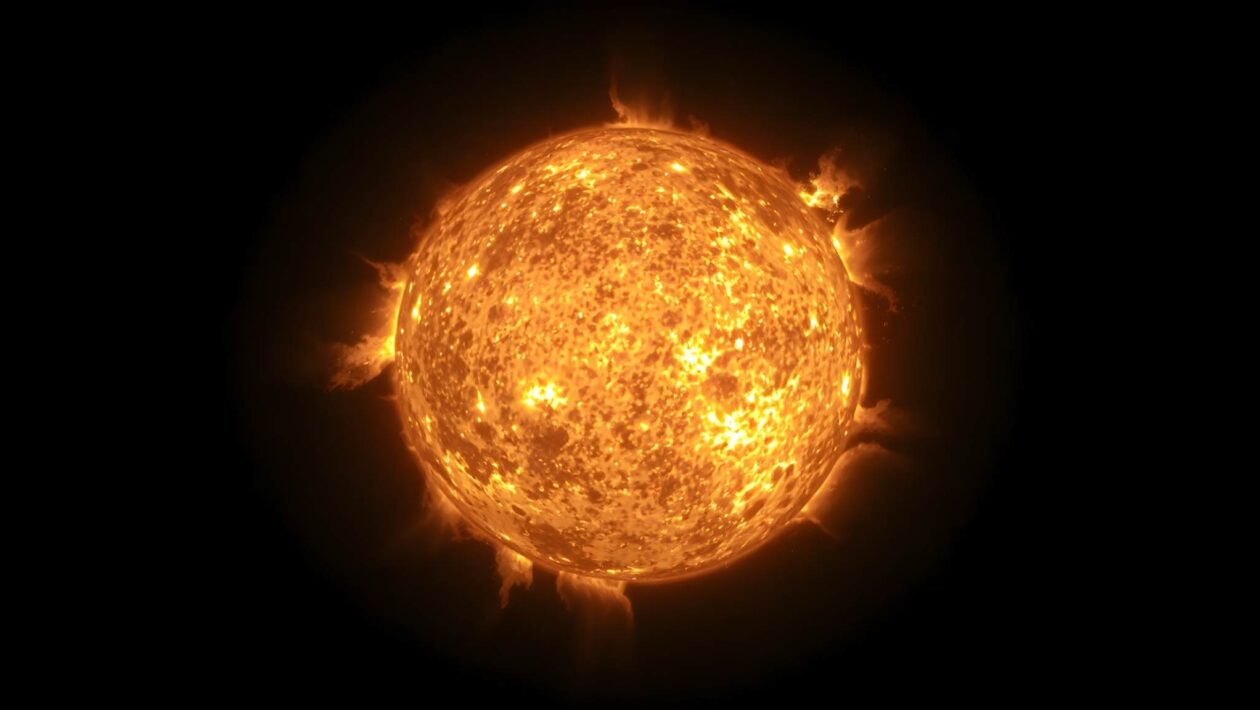 DKIST detecta ondas de Alfvén e explica aquecimento extremo do Sol (Imagem: berkay08/ Canva Pro)