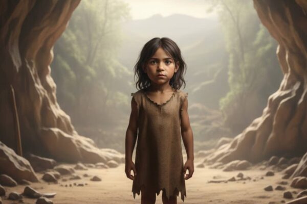 Crânio de 140 mil anos indica híbrido entre humanos e neandertais (Imagem: Gerada por IA/ Gemini)