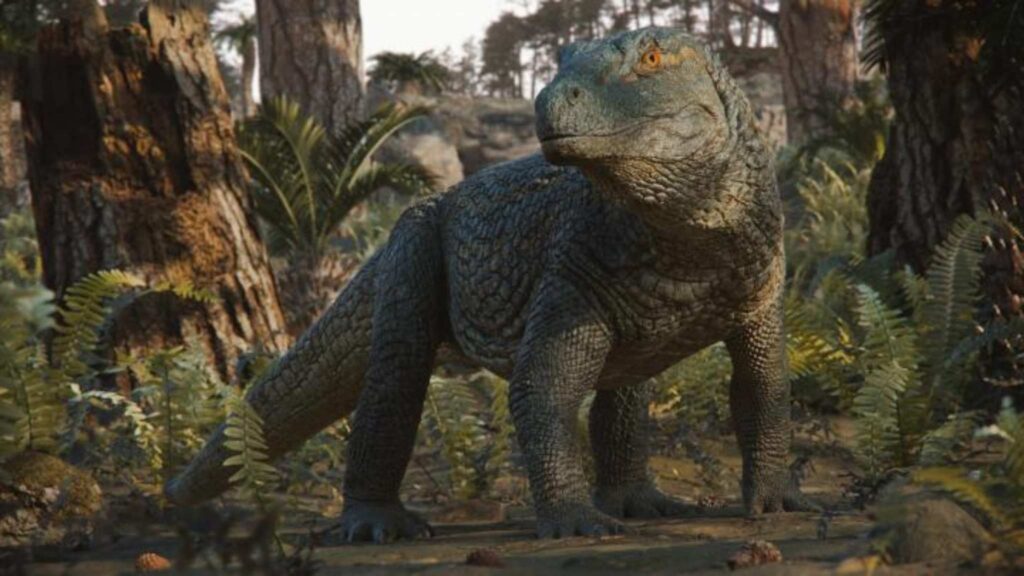 Predador blindado do Triássico muda visão sobre a vida pré-dinossauros. (Imagem: Rodrigo Temp Müller et al.)
