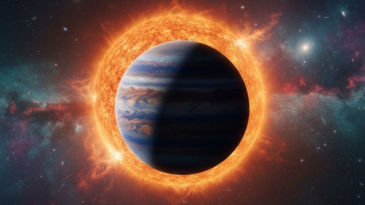 TOI-1422 c surge como planeta raro e desafia modelos de formação (Imagem: Gerada por IA/ Gemini)