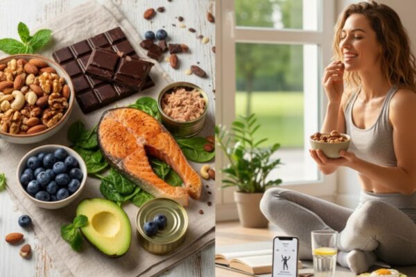 Chocolate amargo eleva serotonina e reduz ansiedade. (Foto: Gerada por IA via Gemini)