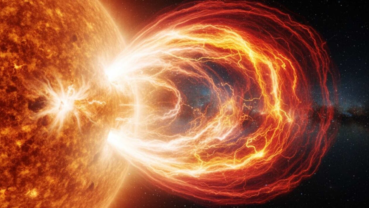 Cientistas detectam pela primeira vez ejeção de massa coronal em estrela. (Imagem: Gerada por IA/ Gemini)