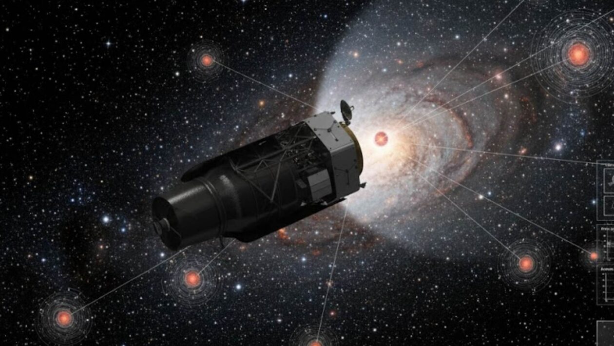 Telescópio Roman vai mapear centenas de milhares de estrelas no bojo galáctico (Imagem: NASA/ Adaptado com Gemini)