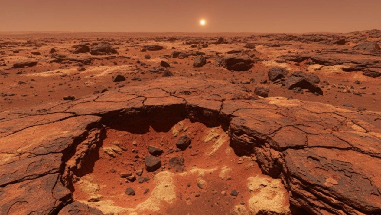 Ferrugem pode esconder bioassinaturas que revelam vida fora da Terra. (Imagem: Gerada por IA/ Gemini)