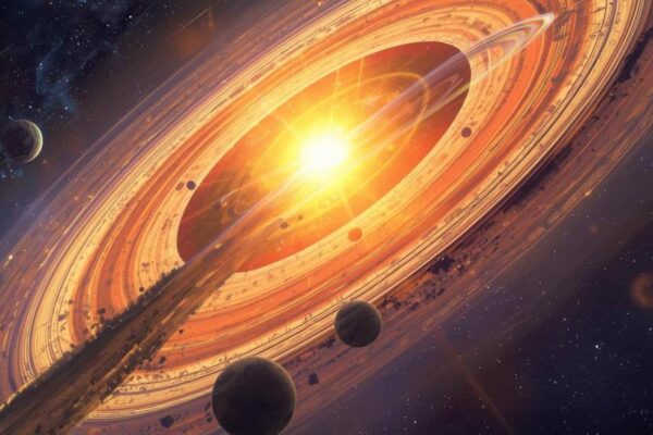 ALMA revela discos protoestelares com sinais de planetas em formação (Imagem: Gerada por IA/ Gemini)