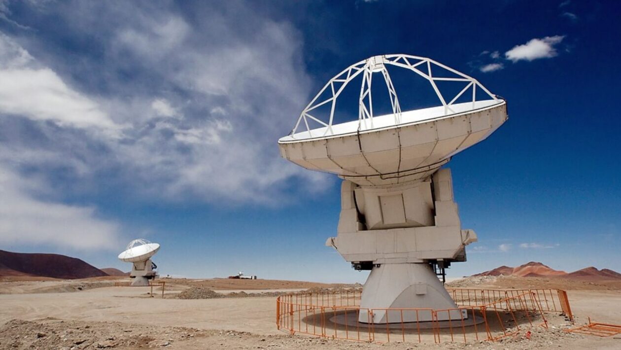 ALMA identifica formação estelar extrema no universo primordial.(Imagem: Iztok Bončina/ESO/CC BY-SA 4.0)