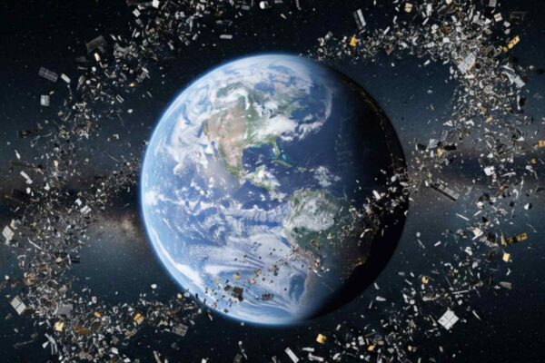 Lixo espacial cresce e ameaça satélites de GPS e telecomunicações (Imagem: Gerada por IA/ Gemini)