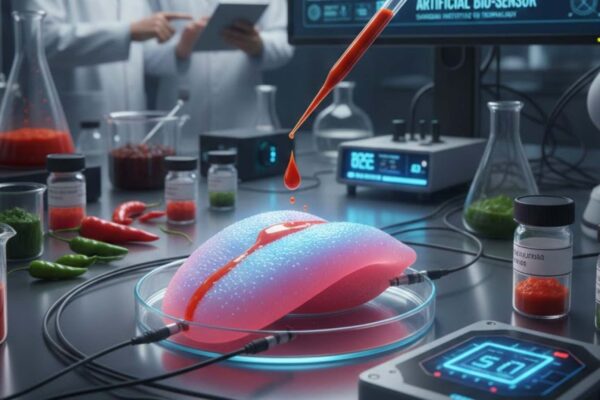 Língua artificial mede picância sem arriscar provadores humanos (Imagem: Gerada por IA/ Gemini)