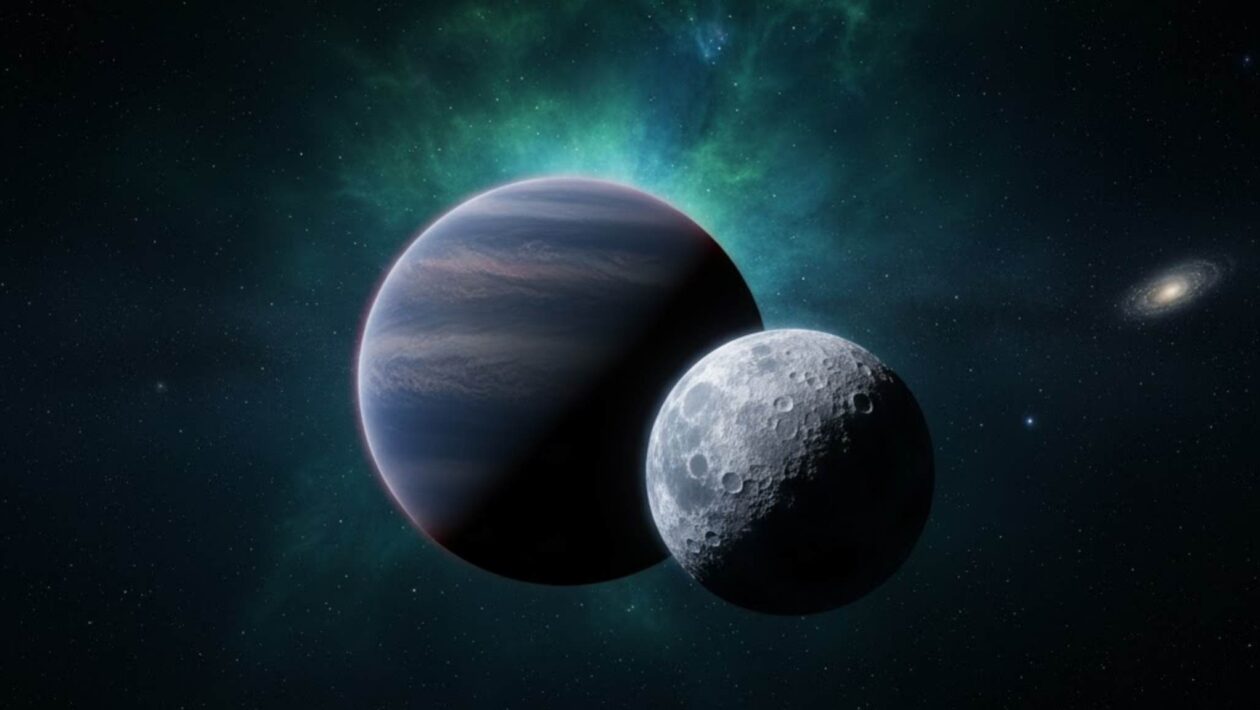 Luas de planetas errantes podem abrigar vida sem precisar de sol (Imagem: Gerada por IA/ Gemini)