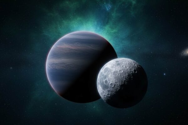 Luas de planetas errantes podem abrigar vida sem precisar de sol (Imagem: Gerada por IA/ Gemini)