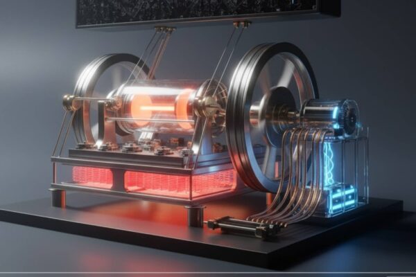 Motor sem combustível transforma calor da Terra em energia limpa. (Imagem: Gerada por IA/ Gemini)