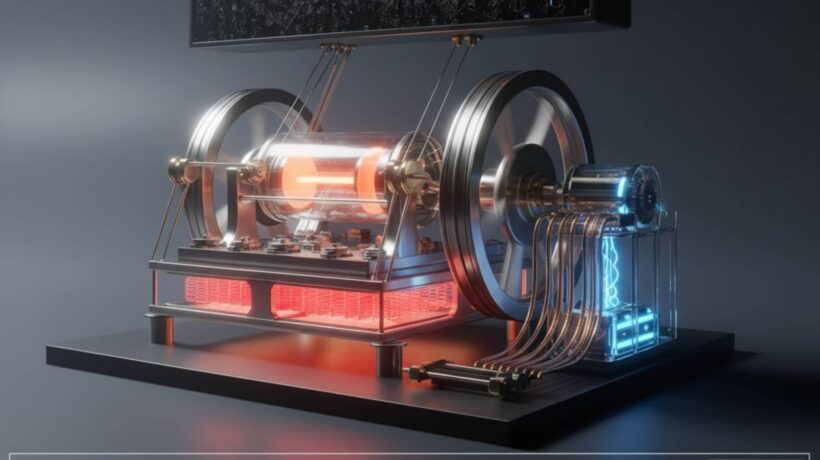 Motor sem combustível transforma calor da Terra em energia limpa. (Imagem: Gerada por IA/ Gemini)