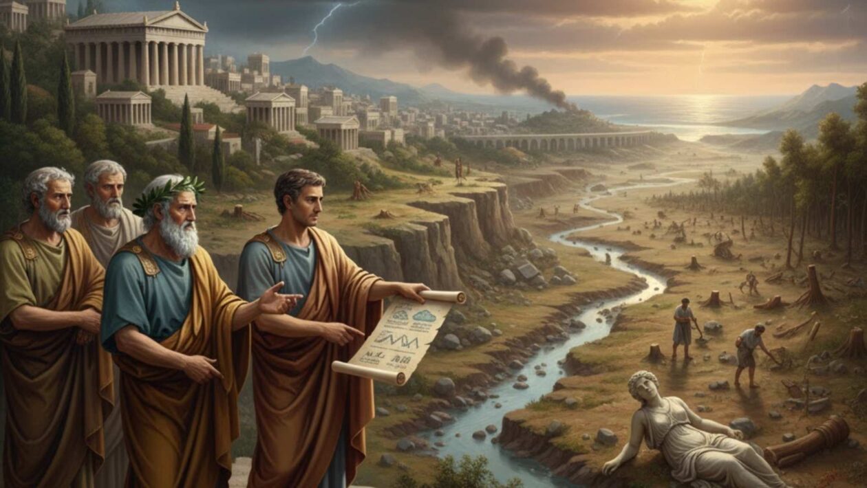 Gregos e romanos já percebiam impactos humanos no clima antigo (Imagem: Gerada por IA/ Gemini)